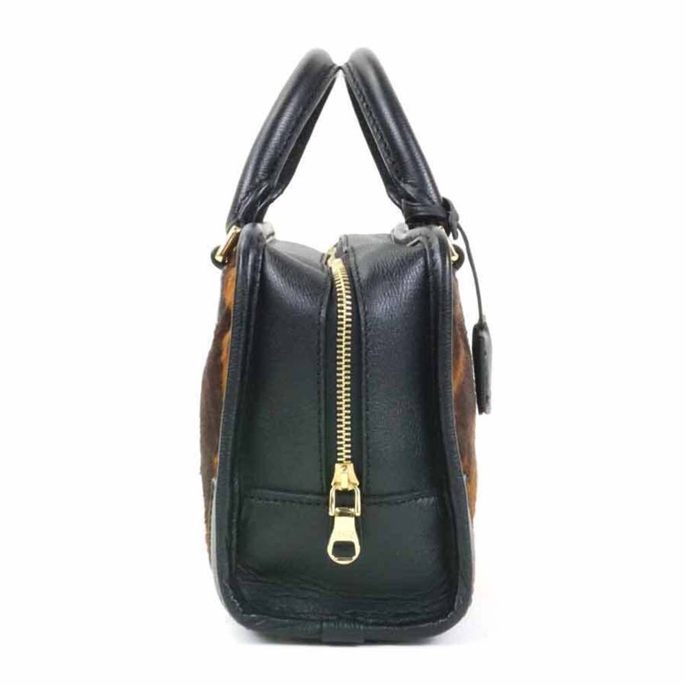 Loewe handbag brown Amazona calfskin leather Black Brown Black